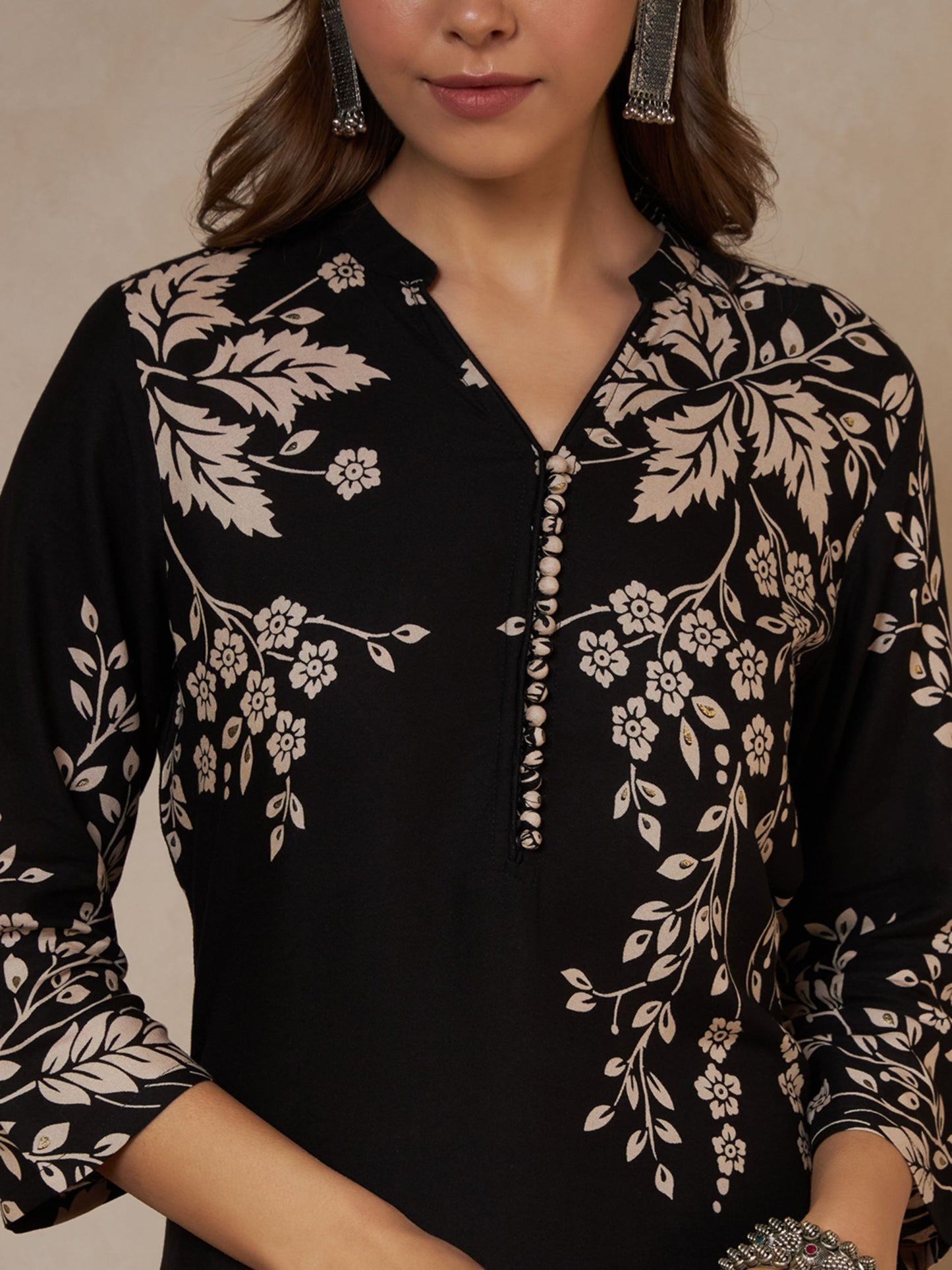 Wine Printed Rayon Women's Kurta and Palazzo Set