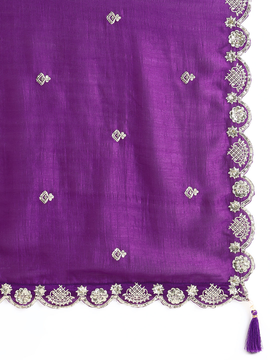 Embroidered Silk Women's Kurta, Dhoti & Dupatta Set