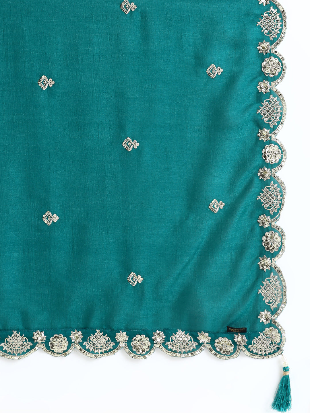 Embroidered Silk Women's Kurta, Dhoti & Dupatta Set