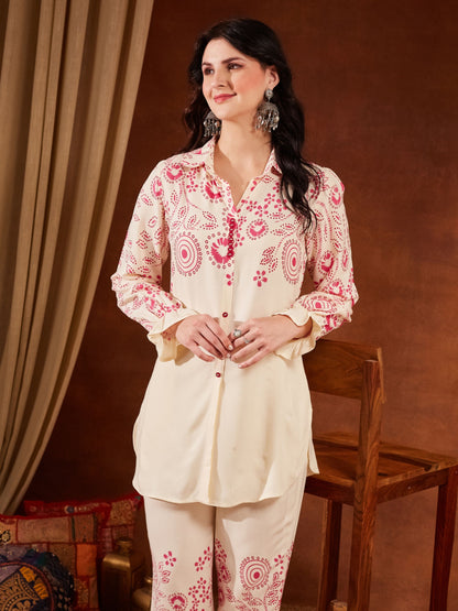 Green Printed Rayon Women's Kurta and Palazzo Set